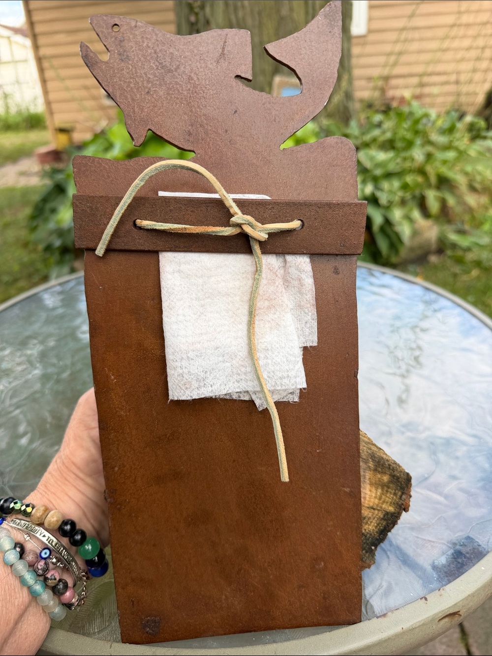 #Rustic Metal Fish notepad - Picture 4 of 6